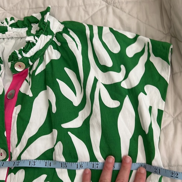 THML Avara Women's Trish Dress size medium Kelly green and pink - Picture 12 of 16